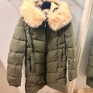 NWT Sam Edelman HOODED PUFFER WI VARIGATED QUILTING S